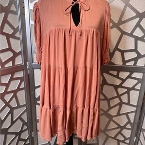 Chic Terracotta Midi Dress